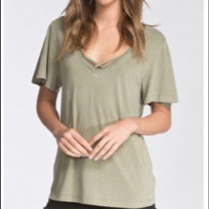 Distressed V-neck Tee